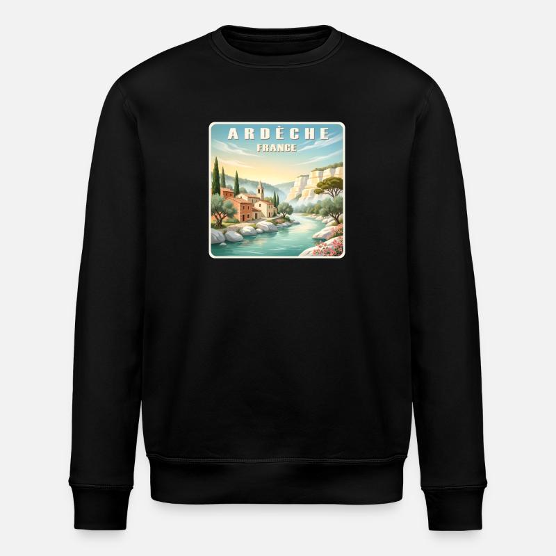 Ardeche - Stanley/Stella Unisex Bio-Sweatshirt ROLLER - Schwarz