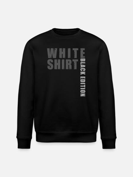 White Shirt Black Edition - Stanley/Stella ROLLER Unisex Organic Sweatshirt - black