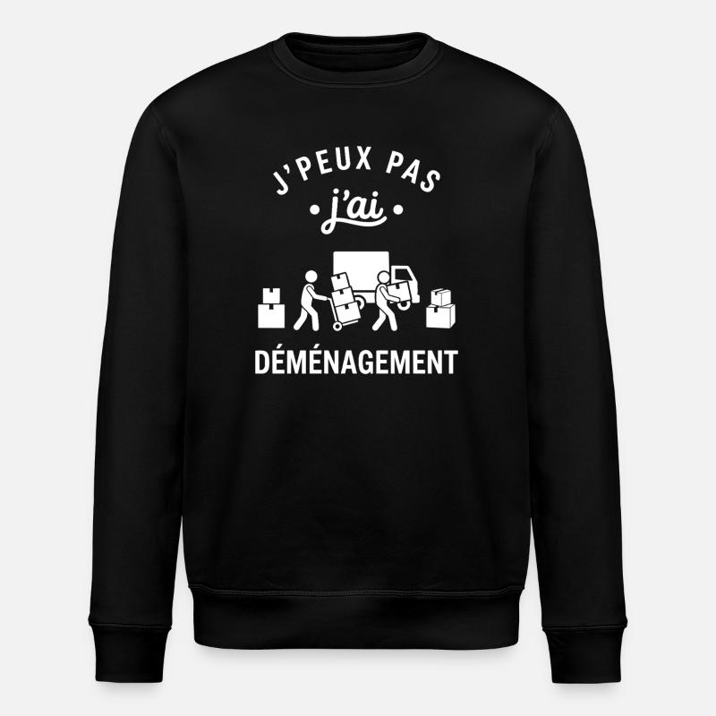 J'peux pas j'ai déménagement - Sweat bio ROLLER Stanley/Stella Unisexe - noir