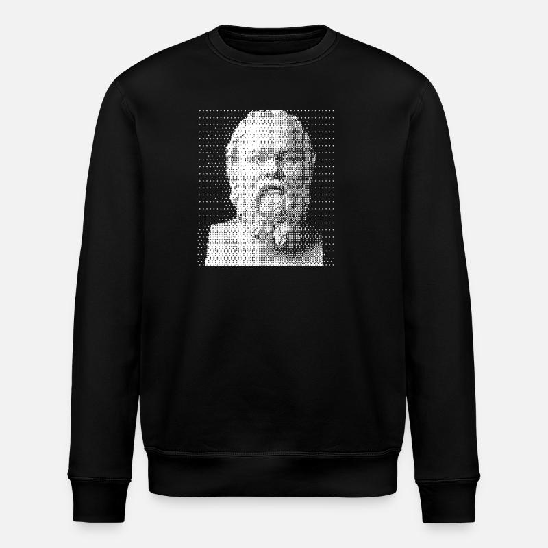 Portrait en demi-ton de Socrate. - Sweat bio ROLLER Stanley/Stella Unisexe - noir