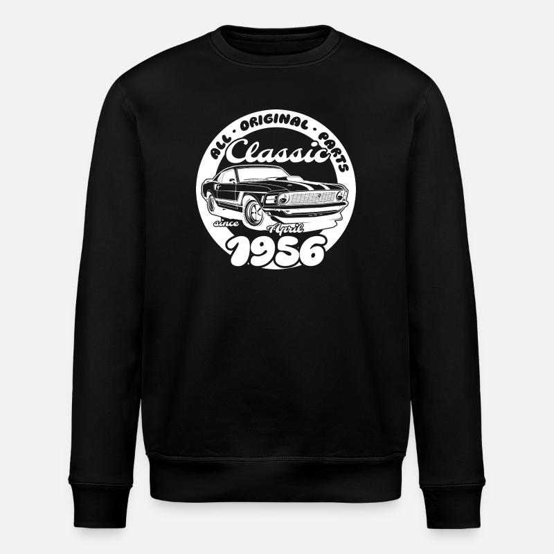 70e anniversaire - Classic Musclecar 04/1956 - Sweat bio ROLLER Stanley/Stella Unisexe - noir