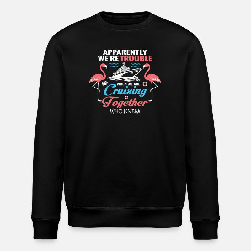 Cruising Together Flamingos Spaß - Stanley/Stella Unisex Bio-Sweatshirt ROLLER - Schwarz