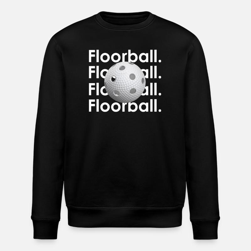 Floorball Graphic - Stanley/Stella ROLLER Unisex Organic Sweatshirt - black