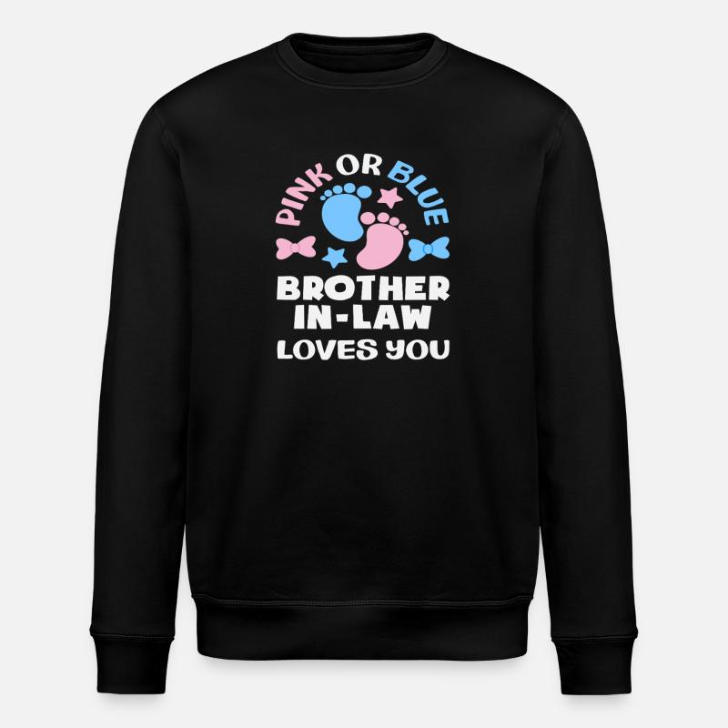 Pink Oder Blau Stiefbruder Gender Reveal - Stanley/Stella Unisex Bio-Sweatshirt ROLLER - Schwarz