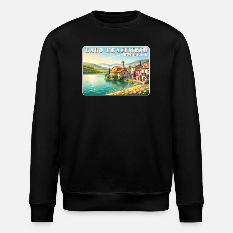 Lago Trasimeno - Stanley/Stella Unisex Bio-Sweatshirt ROLLER - Schwarz