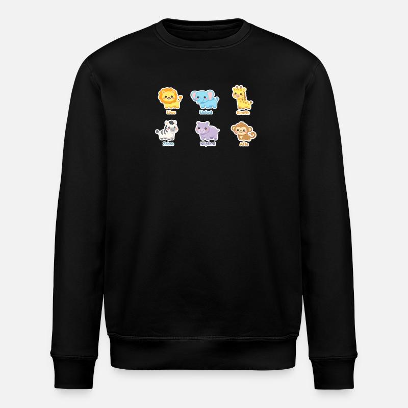 Kuschelige Tierfreunde Sticker - Stanley/Stella Unisex Bio-Sweatshirt ROLLER - Schwarz