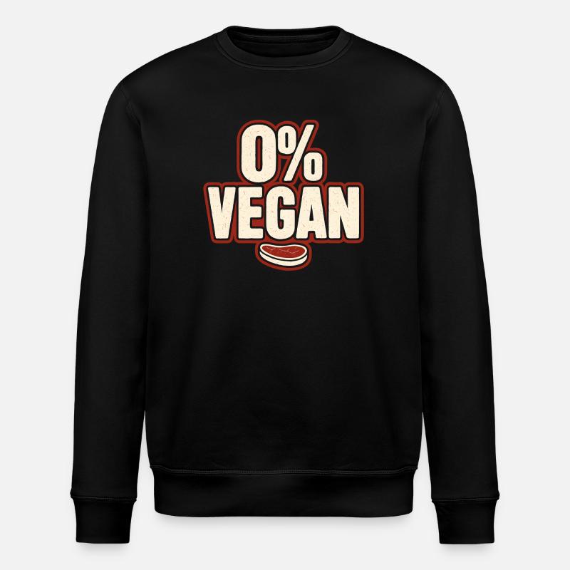 0% Vegan – Retro Statement - Stanley/Stella ROLLER Unisex Organic Sweatshirt - black