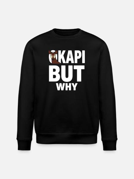 Okapi-liebhaber Okapi-tier Seltene Tierweltliebe - Stanley/Stella Unisex Bio-Sweatshirt ROLLER - Schwarz