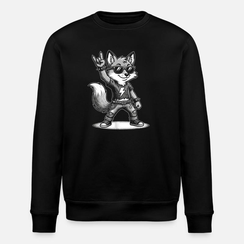 Heavy Metal Rock Musik Fuchs - Stanley/Stella Unisex Bio-Sweatshirt ROLLER - Schwarz