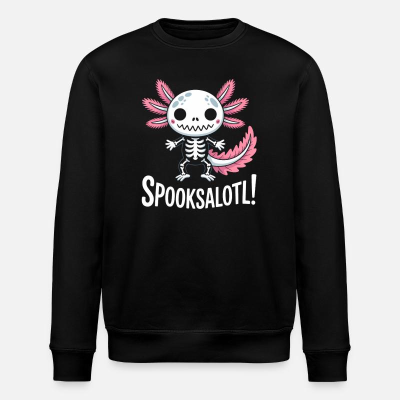 Spooksalot Skeleton Dragon - Stanley/Stella ROLLER Unisex Organic Sweatshirt - black