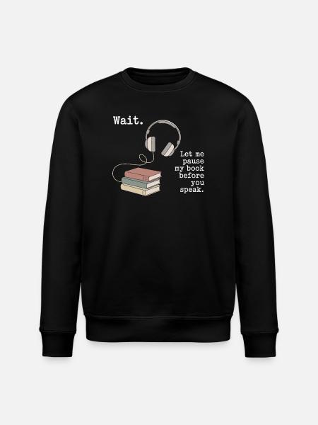 Hörbuch Kopfhörer Bücher - Stanley/Stella Unisex Bio-Sweatshirt ROLLER - Schwarz