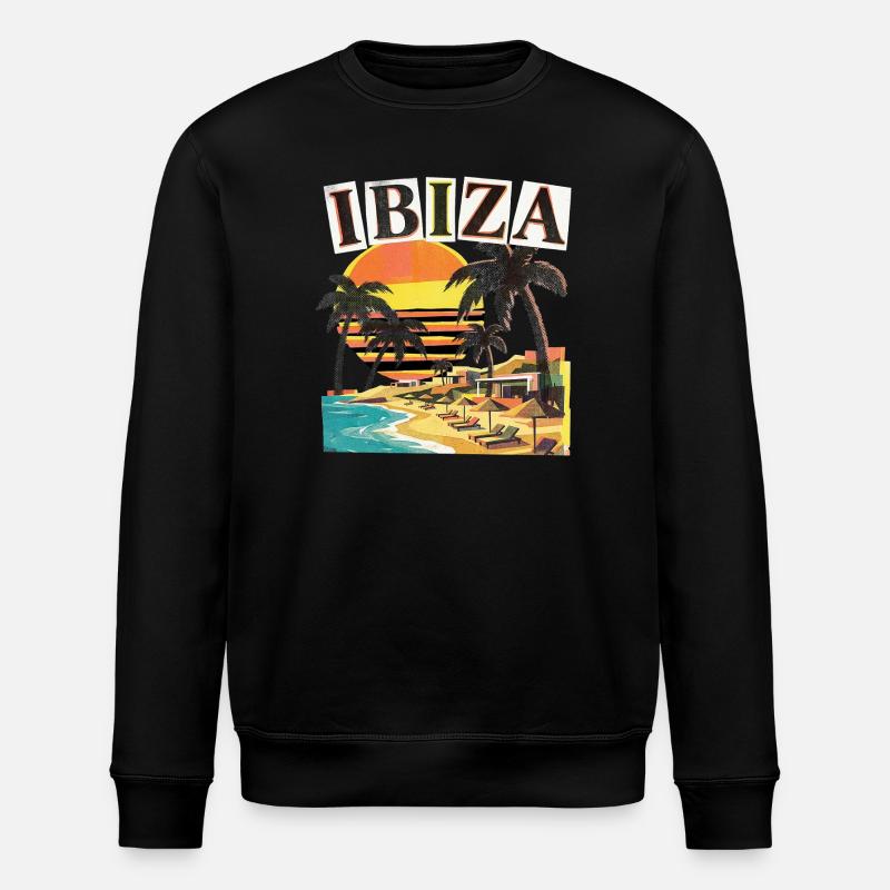 Vacances Ibiza - Sweat bio ROLLER Stanley/Stella Unisexe - noir