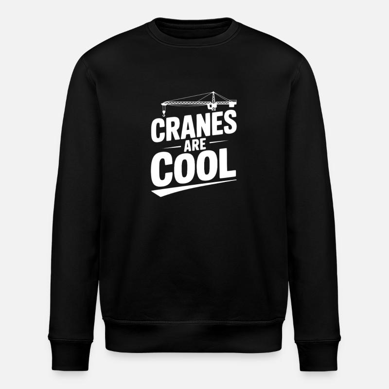 Cranes are Cool - Stanley/Stella ROLLER Unisex Organic Sweatshirt - black