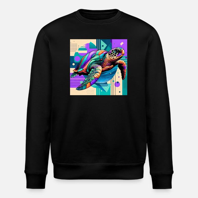 turtle - Stanley/Stella ROLLER Unisex Organic Sweatshirt - black