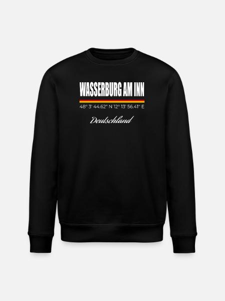 Wasserburg am Inn - Stanley/Stella Unisex Bio-Sweatshirt ROLLER - Schwarz