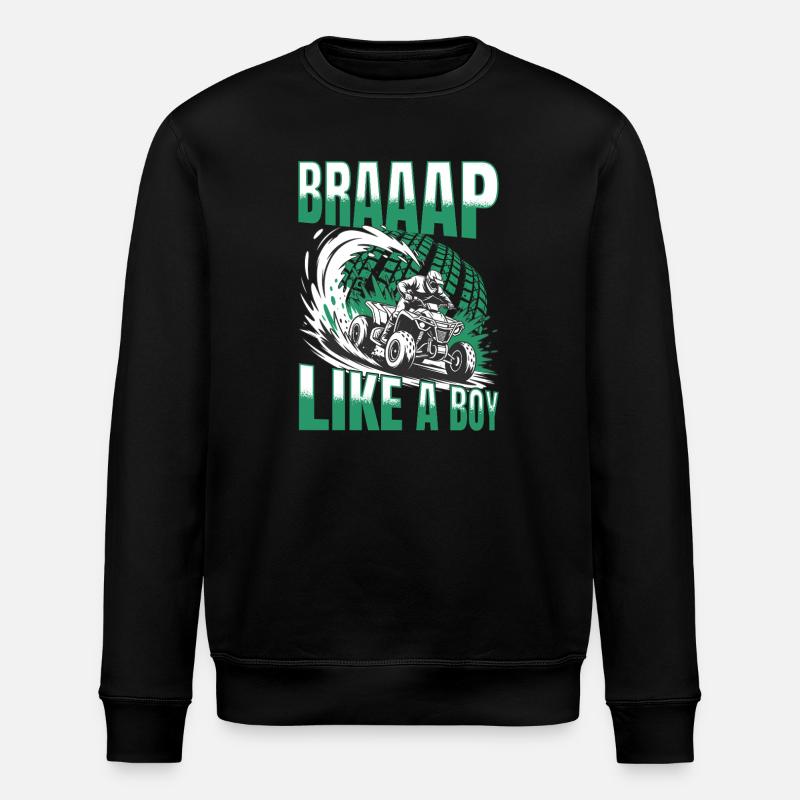 Quad ATV Garçons Hommes Quad Wheeler - Sweat bio ROLLER Stanley/Stella Unisexe - noir