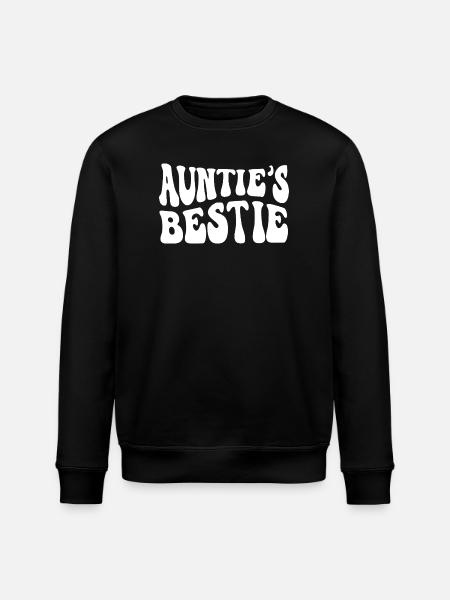 Auntie's Bestie, Cute Godchild Gift Idea - Stanley/Stella ROLLER Unisex Organic Sweatshirt - black