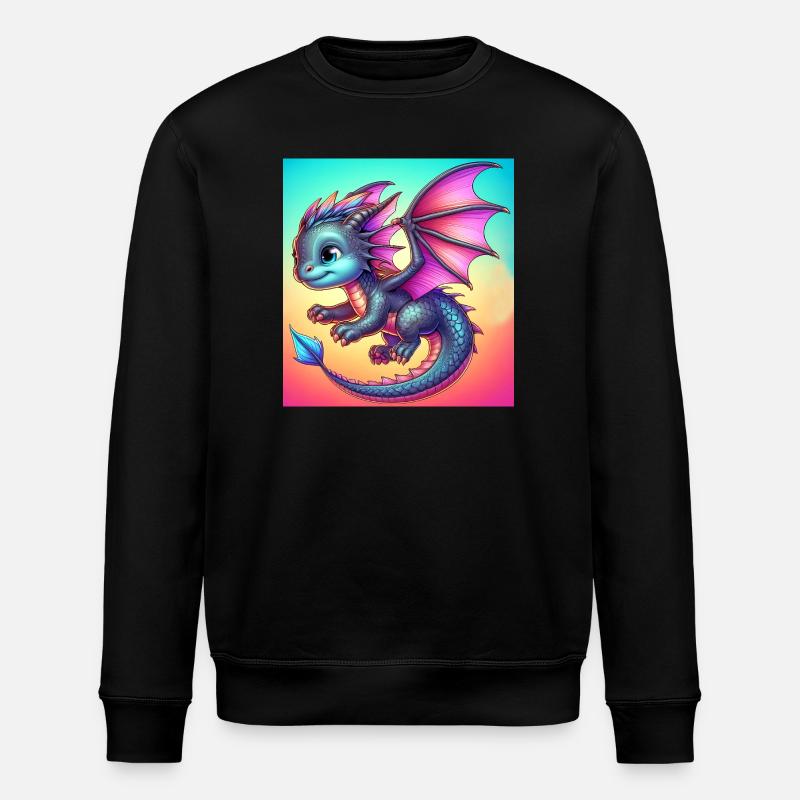 dragon - Stanley/Stella ROLLER Unisex Organic Sweatshirt - black
