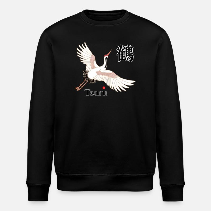 Kanji art volant Tsuru - Sweat bio ROLLER Stanley/Stella Unisexe - noir
