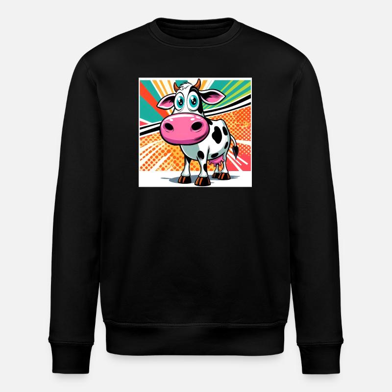 Kuh - Stanley/Stella Unisex Bio-Sweatshirt ROLLER - Schwarz