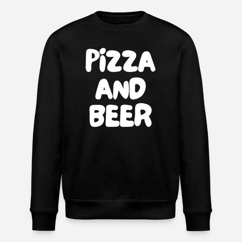 pizza and beer - Stanley/Stella ROLLER Unisex Organic Sweatshirt - black