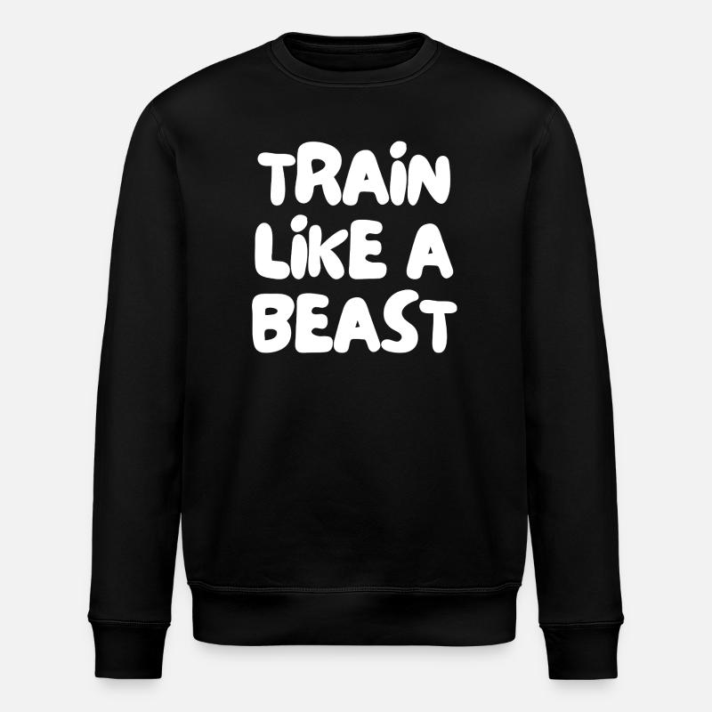train like a beast - Stanley/Stella ROLLER Unisex Organic Sweatshirt - black