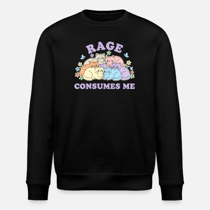 Nuage câlin des chats pastel - Sweat bio ROLLER Stanley/Stella Unisexe - noir