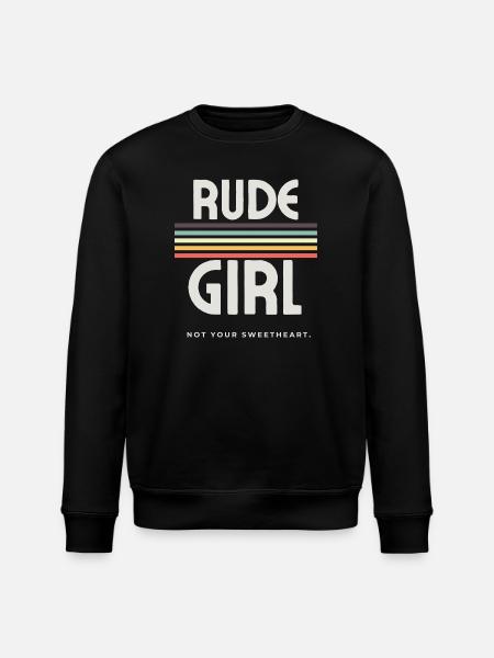 Rude Girl - Punk Aesthetic - Stanley/Stella ROLLER Unisex Organic Sweatshirt - black