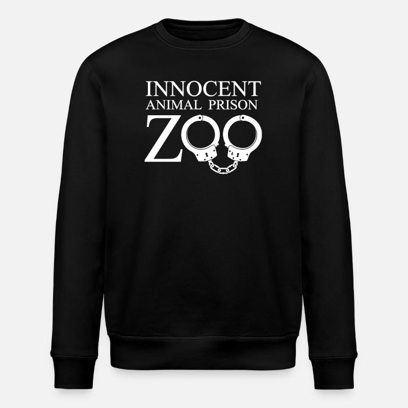 Innocent Zoo Captivity - Stanley/Stella ROLLER Unisex Organic Sweatshirt - black