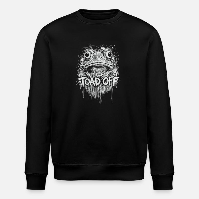 Toad Off Internet Meme Frog - Stanley/Stella ROLLER Unisex Organic Sweatshirt - black