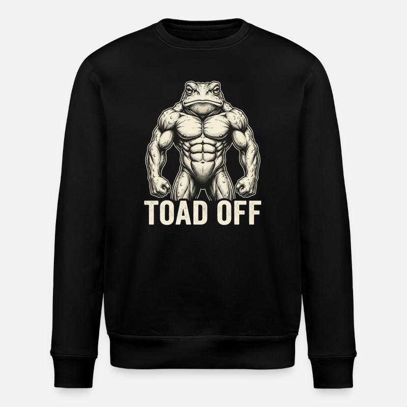 Toad Off Internet Meme Frog - Stanley/Stella ROLLER Unisex Organic Sweatshirt - black