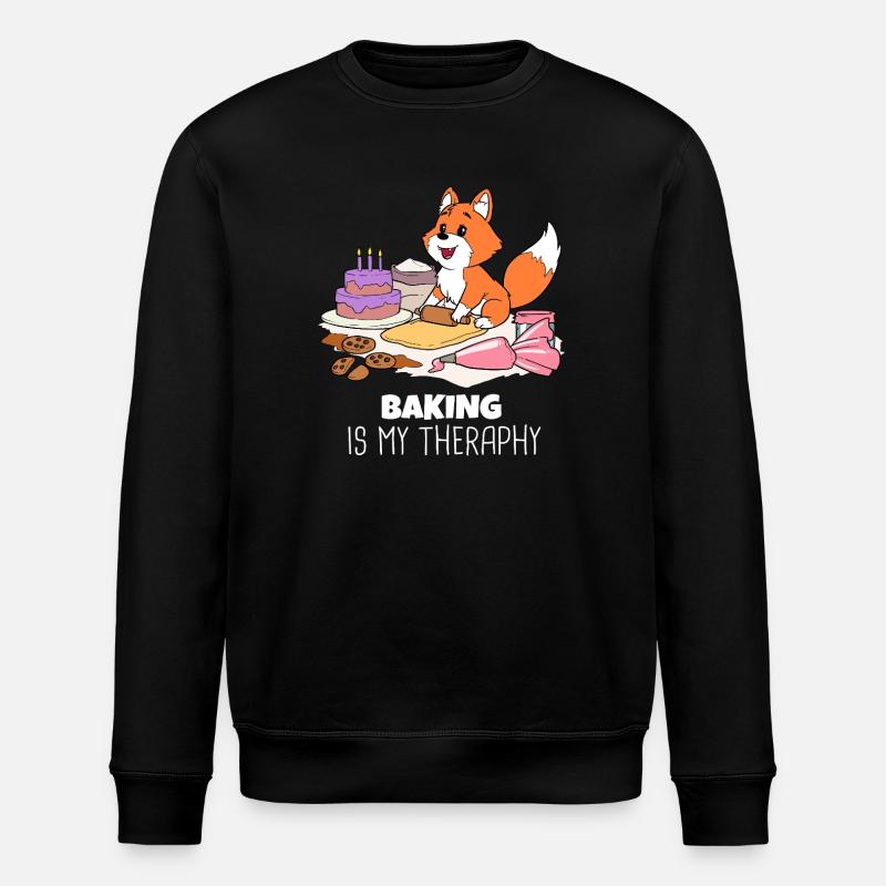 Fuchs Backtherapie: Kuchen & Kekse - Stanley/Stella Unisex Bio-Sweatshirt ROLLER - Schwarz