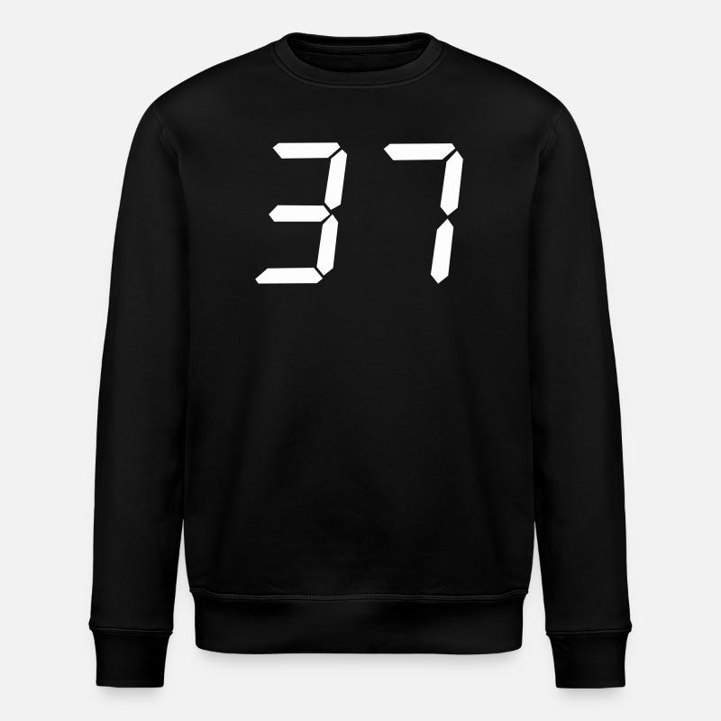 digitale_zahl_37- - Stanley/Stella ROLLER Unisex Organic Sweatshirt - black
