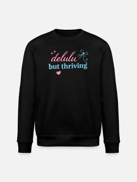 Delhu Thriving Script Logo - Stanley/Stella Unisex Bio-Sweatshirt ROLLER - Schwarz