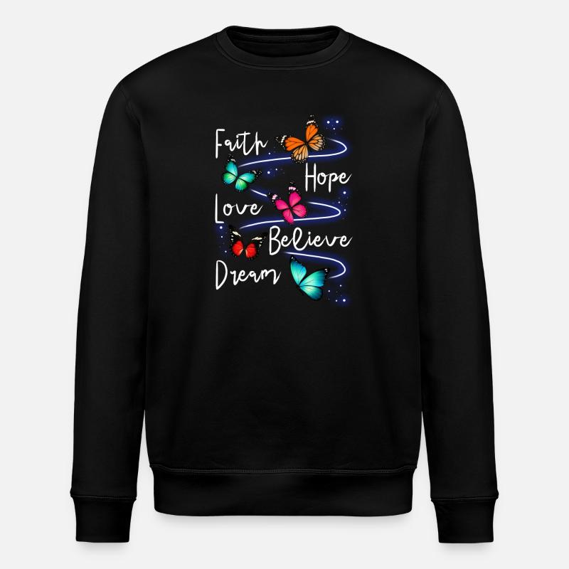 Jardin inspirant des papillons monarques - Sweat bio ROLLER Stanley/Stella Unisexe - noir