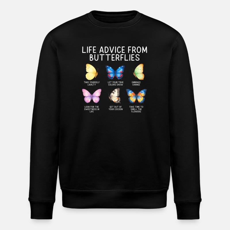 Jardin inspirant des papillons monarques - Sweat bio ROLLER Stanley/Stella Unisexe - noir