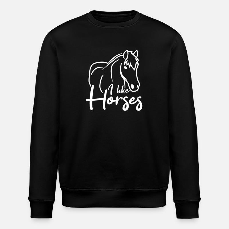 J’aime les chevaux - Sweat bio ROLLER Stanley/Stella Unisexe - noir