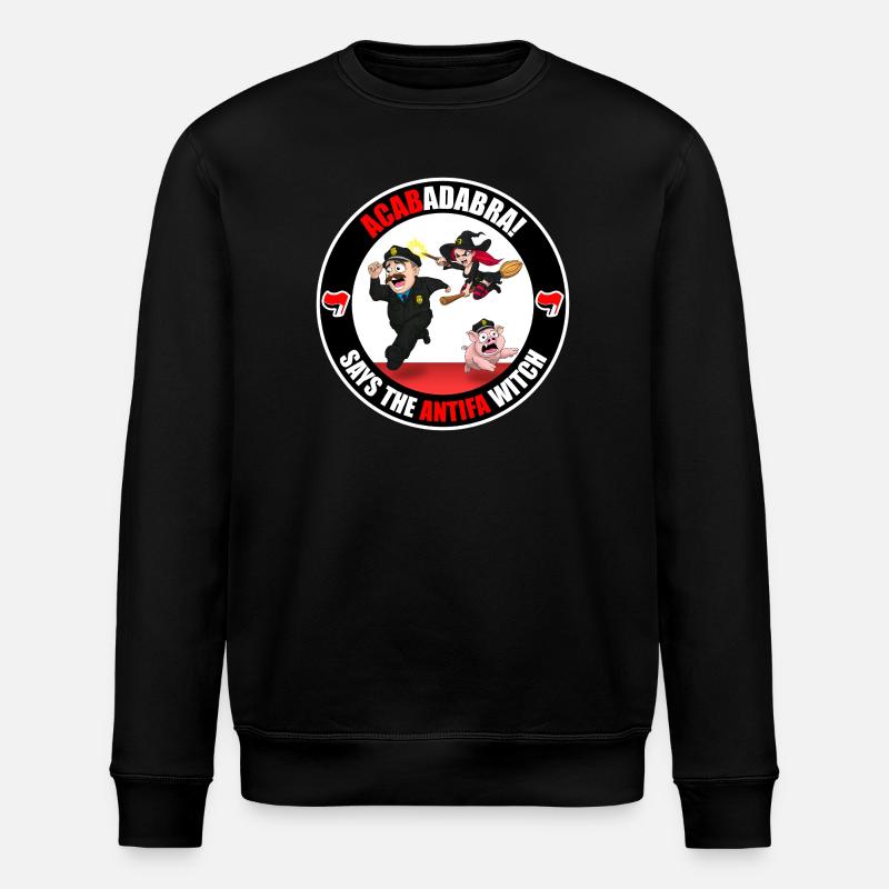 Die Antifa-Hexe – Polizei - Stanley/Stella Unisex Bio-Sweatshirt ROLLER - Schwarz