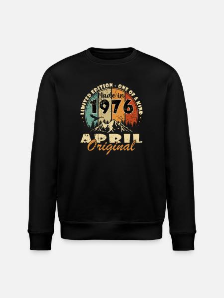 Jubilee year April 1976 - Stanley/Stella ROLLER Unisex Organic Sweatshirt - black