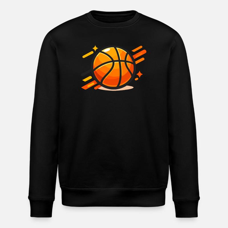 Basketball dynamique Orange néon - Sweat bio ROLLER Stanley/Stella Unisexe - noir