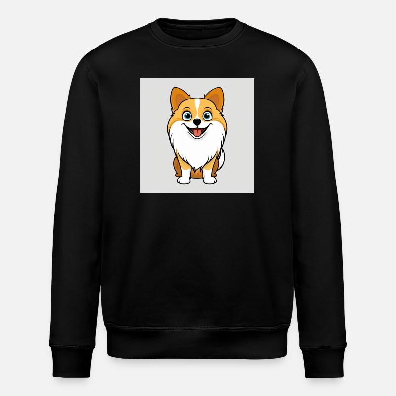 Dog Cartoon - Stanley/Stella Unisex Bio-Sweatshirt ROLLER - Schwarz