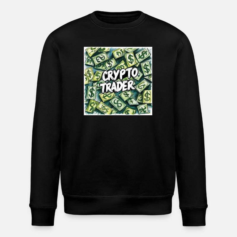 Crypto Trader Geldregen - Stanley/Stella Unisex Bio-Sweatshirt ROLLER - Schwarz