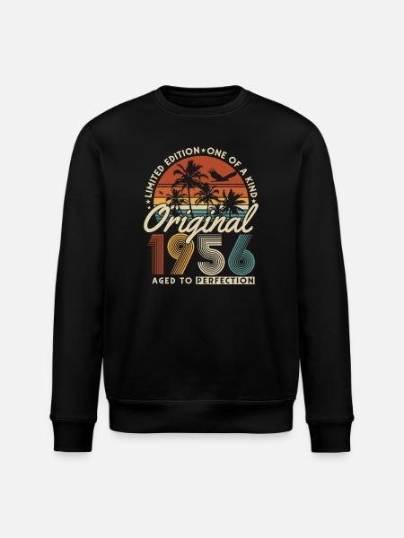 Original 1956 Vintage Vintage Birthday Gift - Stanley/Stella ROLLER Unisex Organic Sweatshirt - black