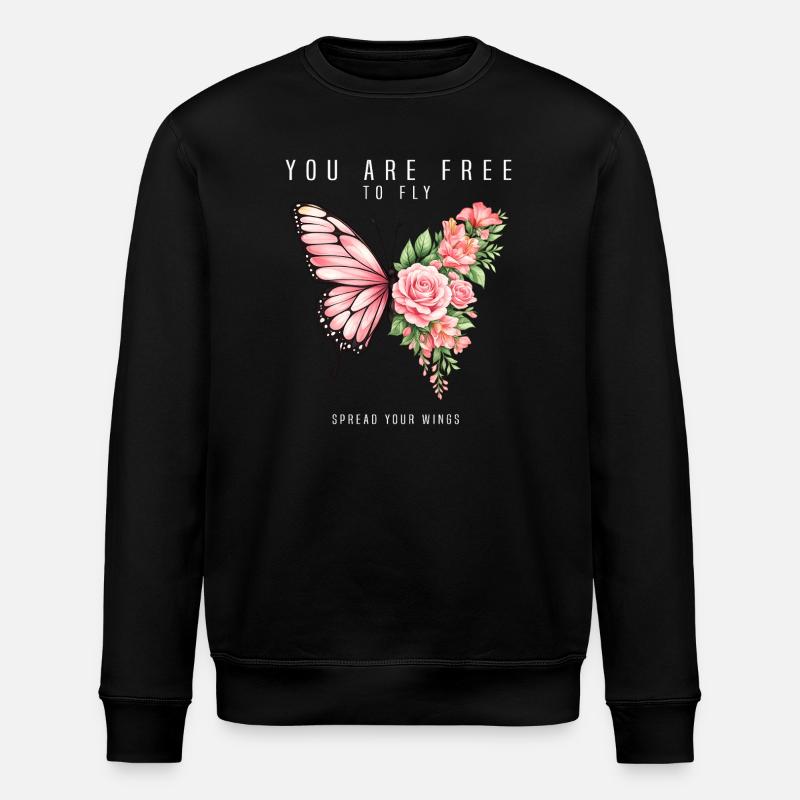 Graphique inspirant de fan papillon - Sweat bio ROLLER Stanley/Stella Unisexe - noir
