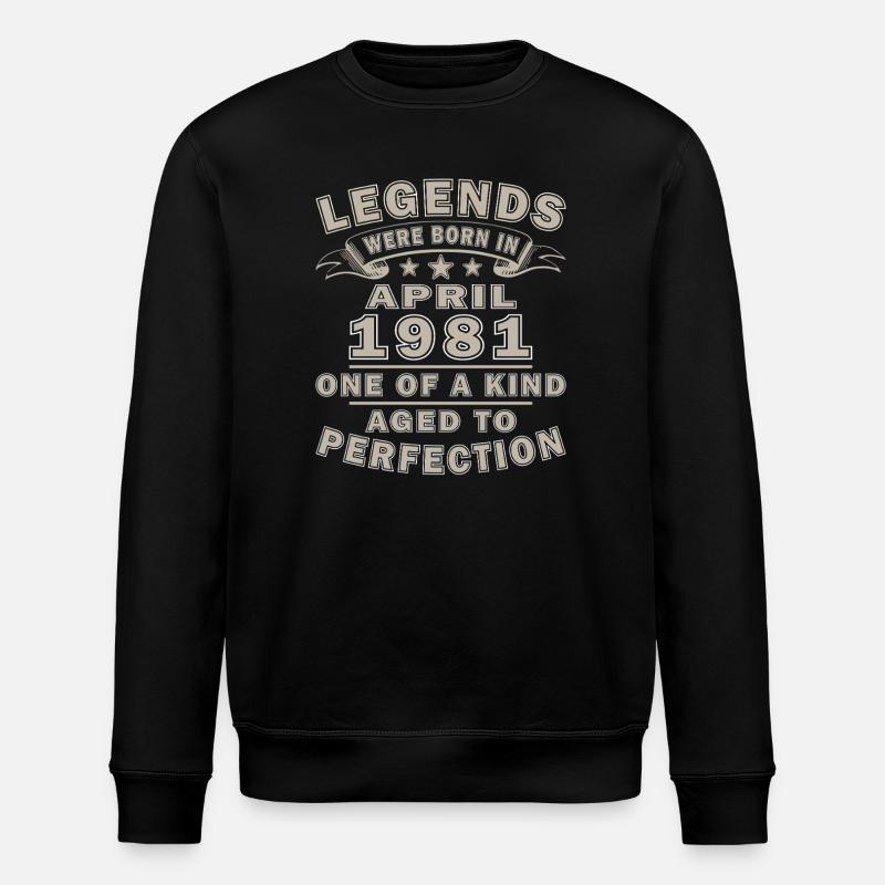 Anniversary year April 1981 - Stanley/Stella ROLLER Unisex Organic Sweatshirt - black