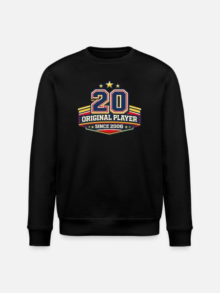 Original Player 20 Badge Retro - Stanley/Stella ROLLER Unisex Organic Sweatshirt - black