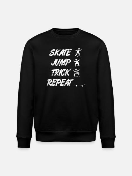 Skate Jump Trick Repetition - Stanley/Stella ROLLER Unisex Organic Sweatshirt - black