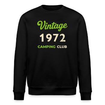 Vintage 1972 – Camping Club Retro Birth Year - Stanley/Stella ROLLER Unisex Organic Sweatshirt - black - Front - Nik (191cm)