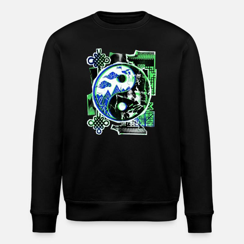 Yin and Yang Asian - Stanley/Stella ROLLER Unisex Organic Sweatshirt - black