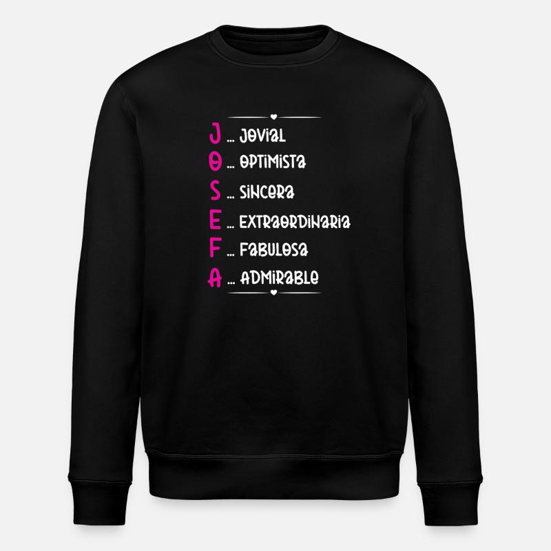 Cadeau personnalisé Josefa - Sweat bio ROLLER Stanley/Stella Unisexe - noir